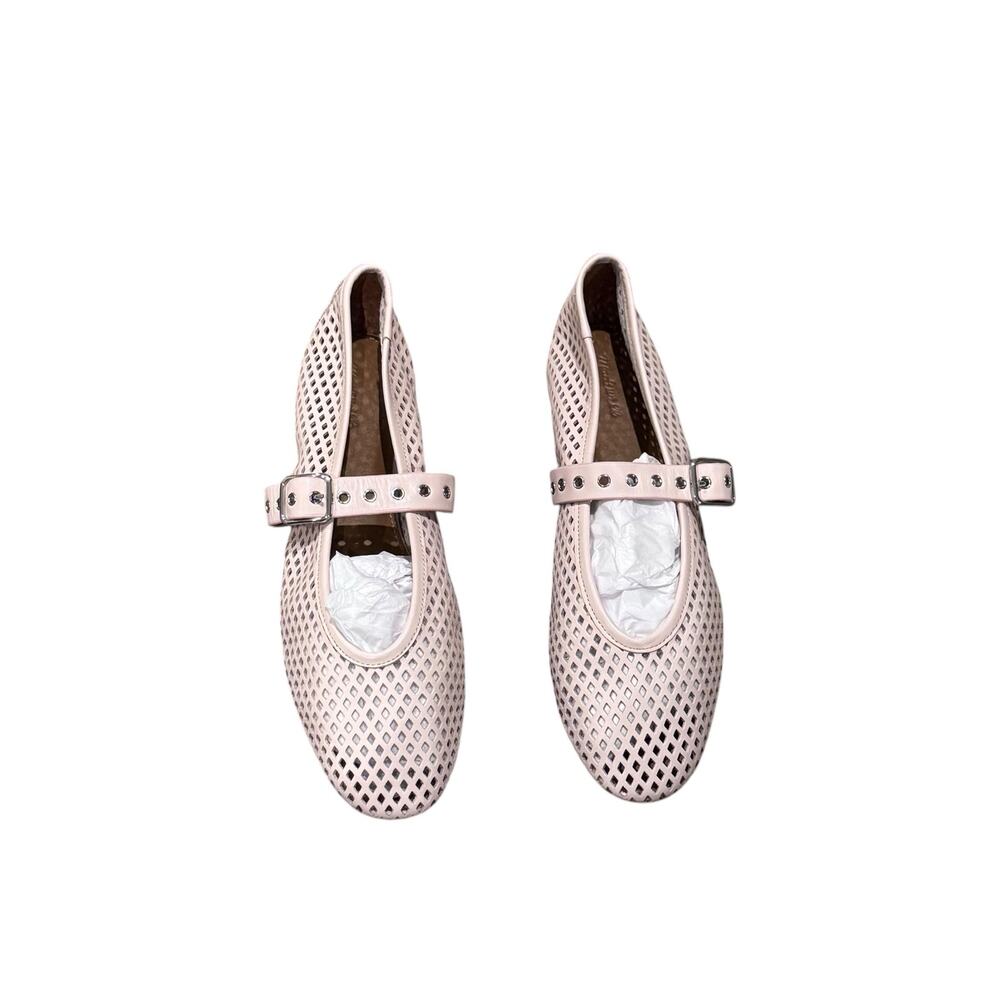 Madewell Women's The Remy Mary Jane Flat Shoes Leather Minimal Pink Size 8 NWOB - Picture 8 of 11